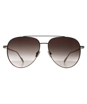 Salvatore Ferragamo Aviator Mens Light Gold Brown Gradient SF308S  Sunglasses feature a classic aviator shape with a refined metal frame and sleek double bridge. Designed with minimalist detailing and subtle Ferragamo branding at the temples, they offer full UV protection and a lightweight, comfortable fit â€“ ideal for a timeless, polished look.