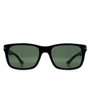 Persol Rectangle Mens Black Green PO3048S  Sunglasses feature a modern, bold frame with smooth curves and iconic Persol styling. Perfect for fashion forward individuals, these sunglasses provide superior protection while making a striking statement.