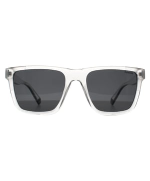Die Polaroid PLD 6176/S 900 M9 kristallgrau polarisierte Sonnenbrille ist ein rechteckiges Modell aus Acetat mit einem flachen Rahmen und einem Polaroid-Branding an den BÃ¼geln.