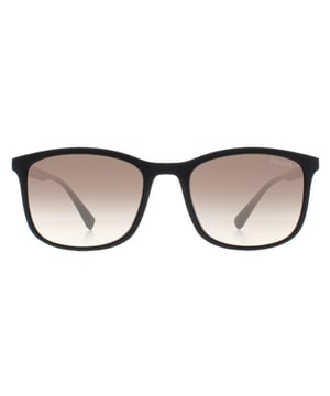 Prada Sport Rectangle Mens Black Rubber Grey Gradient PS01TS  Sunglasses offer a refined, fashion forward frame with bold lines and modern details. Perfect for individuals who appreciate chic design and superior craftsmanship, these sunglasses elevate any look while keeping you protected from the sun.