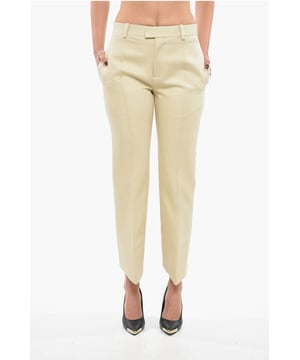 Primavera-Verano, Beige, 3 bolsillos, Botones, Trabillas para cinturón, Hecho en Italia, Cierre oculto, Talle normal, Look festivo, PANTONE, P568690