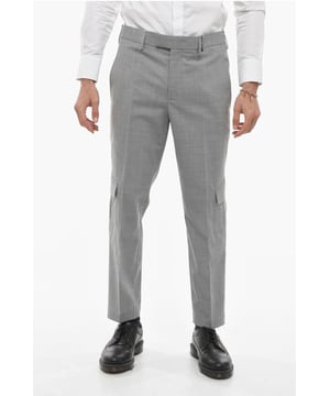 Primavera-Verano, Gris, Multibolsillos, Trabillas para cinturón, Hecho en Italia, Cierre frontal, Cierre de cremallera, P568247