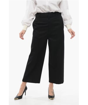 Primavera-Verano, Negro, Cintura alta, Cierre oculto, Lana, Hecho en Italia, 4 bolsillos, Trabillas para cinturón, Corte recto, VUELTA A LA OFICINA, P652729