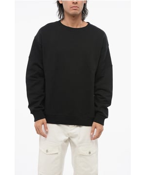 Otoño-Invierno, Negro, Cepillado, Logotipo, Manga larga, Estampado, Cuello redondo, Hecho en Portugal, Charm francés, P692504
