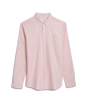 Constructed with a button down collar and full button fastening for a secure fit  it features long sleeves with button cuffs for a classic look. This shirt is designed with a signature logo embroidered to the chest.Regular fit.