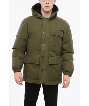 Herfst-winter, Groen, Knopen, Meerdere zakken, Trekkoord in de taille, Capuchon, Lange mouwen, Gevoerd, Sluiting aan de voorkant, Casual, P694803