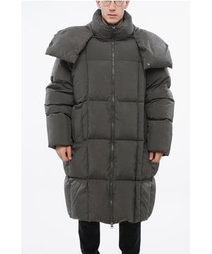 Frühling-Sommer, Grau, Kapuze, Lange Ärmel, Aufdruck, Gestepptes Futter, Logo, Abnehmbare Kapuze, Reißverschluss, Knöpfe, 2 Taschen, Frontverschluss, P655783