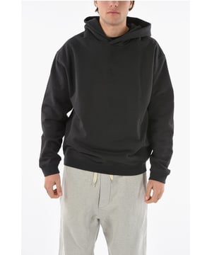 Frühling-Sommer, Schwarz, Kapuze, Lange Ärmel, Logo, Stickerei, Gebürstet, Made in Italy, ATHLEISURE, P476794