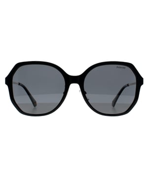 Polaroid Butterfly Womens Black Grey Polarized PLD 6177/G/S zonnebril straalt een subtiele maar verfijnde aantrekkingskracht uit door een licht oversized ontwerp dat gestroomlijnde contouren combineert met een duurzame constructie om de hele dag te dragen.