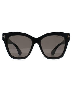 Die Tom Ford Elvira FT1217 01A Sonnenbrille in glÃ¤nzendem Schwarzgrau mit hellem Spiegel bringt eine kÃ¼hne, skulpturale Schmetterlingsform mit schlanken Linien und einer selbstbewussten Silhouette zum Leben. Sie ist aus hochwertigem Acetat gefertigt und verfÃ¼gt Ã¼ber das charakteristische Metall-T an den BÃ¼geln, das dem dramatischen Rahmen eine raffinierte Note verleiht. Die Brille ist ein echter Hingucker und bietet vollen Schutz fÃ¼r die Augen und zuverlÃ¤ssigen UV-Schutz.