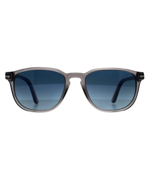Persol Square Mens Transparent Grey Blue Gradient Polarized PO3019S  Sunglasses have a round lens shape with the typical Persol style and feature the usual Persol arrow motif on the temple. The keyhole type bridge shape is also featured and this look is very much in at the moment.