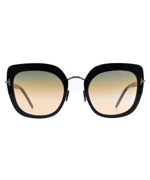 Tom Ford Square Womens Black Gradient Gold Virginia FT0945  Sunglasses blend sophistication and luxury. Their beautifully crafted frame strikes the perfect balance between modernity and classic appeal, making them the ideal accessory for both casual and formal looks.
