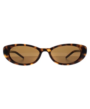 Gucci Cat Eye Womens Havana Brown GG1680S  Sunglasses are a luxurious blend of timeless elegance and contemporary style. Featuring a sleek, cat eye frame with bold lines, these sunglasses offer a sophisticated yet fashion-forward look. The high-quality lenses provide superb UV protection, shielding your eyes from harmful sun exposure while maintaining clear, crisp vision. Detailed with the iconic Gucci logo on the temples, the GG1680S sunglasses make a statement of high-end luxury and refinement. Whether you're lounging in the sun or out for a stylish outing, these sunglasses elevate any outfit with their distinctive, high-fashion appeal.
