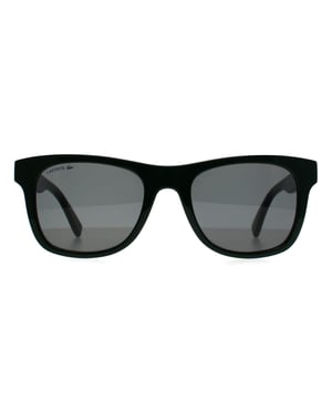 Lacoste Rectangle Mens Green Blue L978S  Sunglasses are a classic wayfarer style featuring the Lacoste crocodile logo across a white and green stripe design on the temples