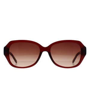 Ted Baker Square Womens Burgundy Flowers Red Brown Gradient TB1606 Mae  Sunglasses introduce a glamorous rectangular frame with gently curved edges and a full-rim acetate build, crafted to elevate everyday looks with a blend of sophistication and subtle flair.