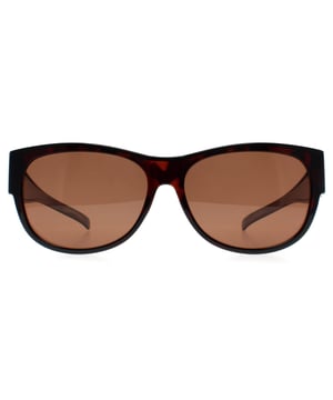 Smarty Rectangle Unisex Dark Havana Brown Polarized SE2200 Fit Over  Sunglasses are fitover sunglasses that fit nicely over your standard glasses for extra sun protection and glare reduction.