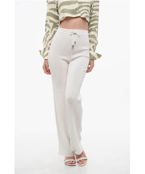 Herfst-winter, Wit, Elastische tailleband, Gemaakt in Italië, Maagdelijke wol, Hoge tailleband, FRENCH CHARM, P692621