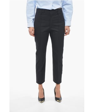 Lente-Zomer, Blauw, 4 zakken, Contrasterende stiksels, Chiffon, Gemaakt in Italië, Zak met ritssluiting, Opgezette zak, Sluiting aan de voorkant, Ritssluiting, P568679