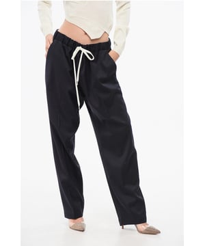 Lente-Zomer, Blauw, Elastische tailleband, 3 zakken, Logo, Gemaakt in Italië, Opgestikte zak, Platte voorkant, Stretch, P655735