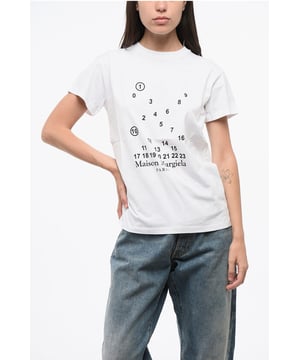 Frühling-Sommer, Schwarz & Weiß, Logo, Kurze Ärmel, Jersey, Druck, Made in Italy, Rundhalsausschnitt, Casual, P655725