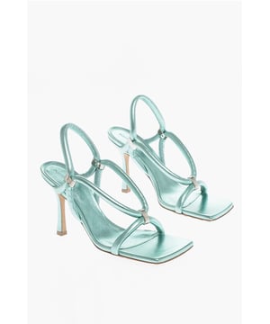 VROUWENDAG, Lentekleuren, Lente-Zomer, Lichtblauw, Stilettohakken, Leer en rubberen zool, Leer, Vierkante neus, Instappers, Gemaakt in Italië, ZOMERESSENTIALS, P578202, HAK 9 CM
