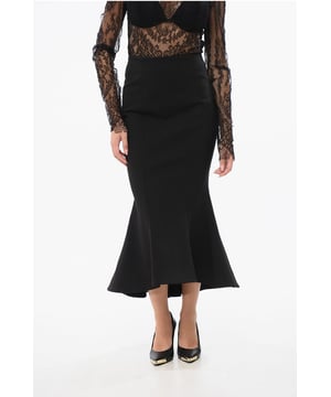 Otoño-Invierno, Negro, Cierre de cremallera, Vestido evasé, Chic, Hecho en Portugal, P692654