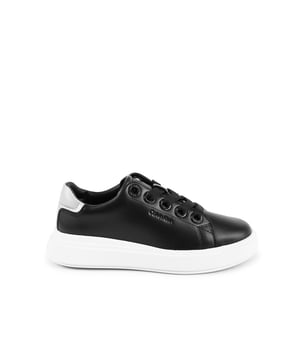 Marca: Calvin Klein.
  Modelo: HW0HW020850GK.
  Color: Negro.
  Composicion: 100% Cuero.
  Genero: Mujeres.
  Hecho en Indonesia.