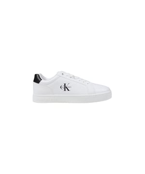 Marca: Calvin Klein Jeans.
  Genero: Hombre.
  Tipo: Zapatillas.
  Temporada: Otono/Invierno.
  Color: blanco.
  Cierre: cordones.
  Codigo del articulo: YM0YM01369.
  Composicion: 100% cuero.