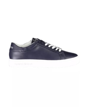 Blue Polyester Sneaker
  Sports shoe with laces
  Contrasting sole and details
  Brand logo
Material: Polyester Cotton Leather