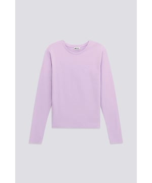 Langärmeliges Damen-T-Shirt mit schmaler Passform aus Stretch-Baumwolljersey. Der tonale Prägedruck am hinteren Halsausschnitt verleiht diesem unverzichtbaren Stück einen Hauch von Stil, perfekt für minimalistische und raffinierte Looks. Hauptmerkmale: Passform: Schmal Material: Stretch-Baumwolljersey Einzelheiten: Tonal geprägter Druck am hinteren Halsausschnitt