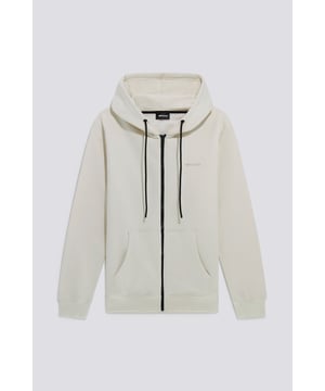 La prenda favorita de los fans del estilo sporty chic. La sudadera con capucha y cremallera completa para hombre en suave algodón combina a la perfección con los icónicos vaqueros de 5 bolsillos para un estilo esencial y relajado.  Características principales:  Algodón cepillado poliéster Cierre de cremallera Corte recto Gran capucha Logotipo en relieve en la parte delantera
