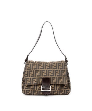 Fendi Tassen Mama Forever  Schoudertas in de Bruin/Zwart Doek in de Zilver  hardware. Het product is in In Perfecte Staat (AA).
  Afmetingen: 28x19x11 cm 
  Inclusief accessoires: Dustbag
  
  BrandCo Paris vindt zeldzame artikelen in de beste staat voor ongelooflijke prijzen. Het is de moeite waard om geduldig te zijn! Koop met vertrouwen: alle artikelen van BrandCo Paris worden zorgvuldig geselecteerd en geverifieerd door ons team van experts.

  Alle artikelen worden geleverd met een certificaat van echtheid en verpakt door BrandCo Paris.

  Classificatietabel voor de conditie van het artikel:

  N (als nieuw)
  AA (perfecte staat)
  A (uitstekende staat)
  AB (zeer goede staat)
  B (goede/redelijke staat)