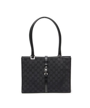 Gucci Bolsos Square Jackie Tote  Bolso de hombro en Negro Lienzo y Plata hardware. El producto esta en Excelentes Condiciones (A).
  Dimensiones: 24.5x22.5x7.5 cm 
  Accesorios incluidos: None
  
  BrandCo Paris encuentra artículos raros y en las mejores condiciones a precios increíbles. ¡Vale la pena tener paciencia! Compra con confianza: todos los artículos de BrandCo Paris son seleccionados y autenticados cuidadosamente por nuestro equipo de expertos.
  Todos los artículos vienen con un certificado de autenticidad y un embalaje entregado por BrandCo Paris.
  Tabla de clasificación de la condición del artículo
  N (como nuevo)
  AA (perfecto estado)
  A (excelente estado)
  AB (muy buen estado)
  B (bueno/regular)