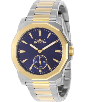 El Invicta 49331 tiene una caja de acero inoxidable de 42 millimetros con una esfera azul.
Esta modelo funciona con un movimiento de Cuarzo preciso.
Resistencia a la presión de aqua de 3 bares.
Este modelo es parte de la colección Invicta Speedway.

2 años de garantía Invicta.