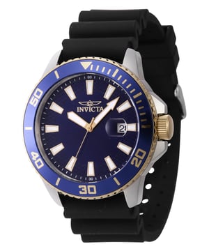 Das Invicta 46092 hat ein 45 millimeter Edelstahl gehäuse mit einem blauen Zifferblatt.
Dieses Modell wird von einem präzisen  Quarzuhrwerk angetrieben.
5 bar Wasserdichtigkeitszertifizierung.
Dieses Modell ist von der Invicta Pro Diver Kollektion.

2 Jahre Garantie.