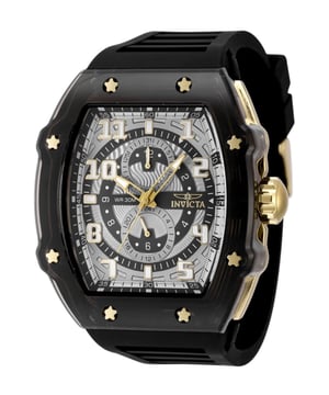 De Invicta 48715 heeft een Plastic horlogekast van 48 millimeter met een grijze wijzerplaat.
Dit model wordt aangedreven door een accuraat Quartz uurwerk.
3 bar waterdicht.
Dit model is onderdeel van de Invicta Racing collectie.

Inclusief 2 jaar garantie.