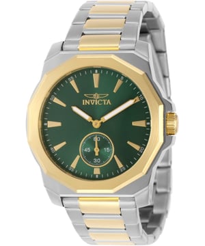 De Invicta 49330 heeft een roestvrijstalen horlogekast van 42 millimeter met een groene wijzerplaat.
Dit model wordt aangedreven door een accuraat Quartz uurwerk.
3 bar waterdicht.
Dit model is onderdeel van de Invicta Speedway collectie.

Inclusief 2 jaar garantie.