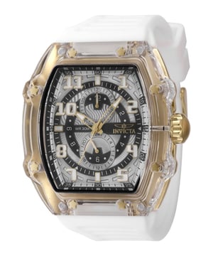 El Invicta 48712 tiene una caja de plastico de 48 millimetros con una esfera gris.
Esta modelo funciona con un movimiento de Cuarzo preciso.
Resistencia a la presión de aqua de 3 bares.
Este modelo es parte de la colección Invicta Racing.

2 años de garantía Invicta.