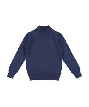 Billionaire cannot drop its coat of arms: one of its most significant symbols. On this knitted wool mock neck pullover it is embroidered at left chest. Woven ribbed neckline, cuffs and bottom hem.