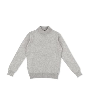 Billionaire cannot drop its coat of arms: one of its most significant symbols. On this knitted wool mock neck pullover it is embroidered at left chest. Woven ribbed neckline, cuffs and bottom hem.