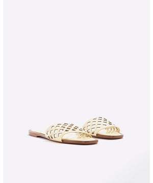 Wide fit, Flat soles, Square open toe, Laser cut detail, Slip on