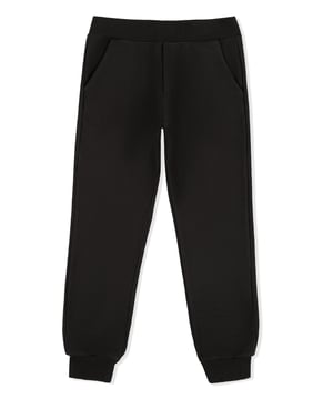 The brand's lettering is the defining feature of these gauzed cotton fleece sweatpants. It is embroidered on the right rear pocket. Two slit pockets on the front and one on the back. Ribbed waistband and bottom cuffs.