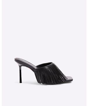 Fringe detail, Peep toe, Backless, Skinny heel, Heel height: 9cm