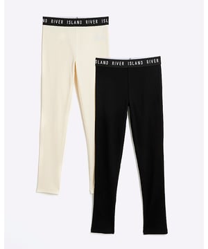 Pack of 2, Ribbed fabric, Elasticated RI waistband