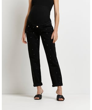 Maternity collection, Non-stretch authentic denim, Stud detail, Button and zip fly fastening, Classic 5 pocket styling, Belt loops