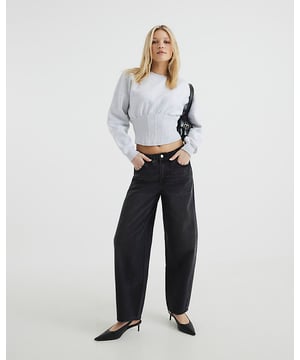 Button & zip fastening, Pocket detail, Belt loops, Barrel leg, Elasticated waist