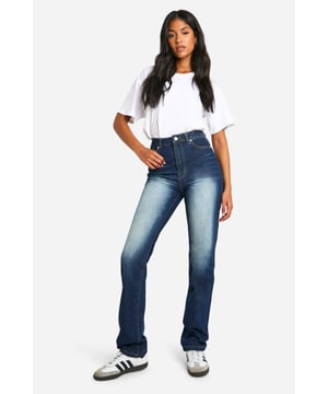 High-waisted design for a flattering silhouette
        Straight leg cut offers a classic, versatile fit
        Tall fit ensures perfect length for longer legs
        Five-pocket styling for practicality and style
        Denim fabric with a comfortable stretch
    
    These Boohoo Tall Basics jeans are the perfect foundation for your everyday wardrobe. The high-waisted design elongates your legs, while the straight leg cut offers a timeless look that suits various body types. Ideal for casual outings, these jeans can be effortlessly styled for different occasions. Pair them with a crisp white tee and trainers for a laid-back weekend look, or dress them up with a flowy blouse and ankle boots for a family dinner. The versatile denim fabric allows for easy movement, making these jeans suitable for running errands or meeting friends for coffee. For a trendy twist, try cuffing the hems and adding statement jewellery. These jeans are a must-have for the fashion-forward woman who values both style and comfort in her everyday attire.