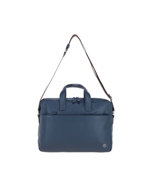 The Brampton Leather Laptop Bag combines style and functionality, crafted from 100% genuine leather for modern professionals. It features a padded laptop compartment, two external zip pockets, an external slip-in pocket, seven internal slip-in pockets, and an internal zip pocket for valuables. Equipped with a sturdy top handle and adjustable shoulder strap, this sleek and durable bag is perfect for commuting and business travel, gaining character with use. Dimensions: (L) 39.5 cm x (H) 30 cm x (W) 8.5 cm, with a strap length of 63.5 cm (longest) and 36 cm (shortest).