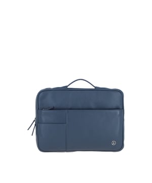 The Brampton London Leather Organizer is a sleek, compact accessory made from 100% genuine leather, perfect for work or travel. It features a spacious main compartment with a laptop section, multiple internal slip-in pockets for organised storage, and external zip pockets for quick access. This durable and stylish leather organiser combines practicality and elegance in one compact design. Dimensions: (L) 36 cm x (W) 4.5 cm x (H) 25.5 cm.