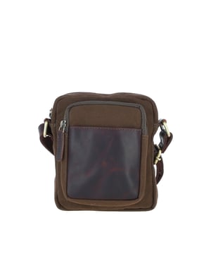 Crafted for style and functionality, this premium canvas and leather crossbody bag is the perfect companion for everyday essentials, offering a sleek yet durable design with ample storage while maintaining a compact and lightweight feel. Measuring 17 cm in length, 7.5 cm in width, and 21 cm in height, it features three external pockets and two internal pockets for effortless organization. Made from durable canvas with genuine leather accents, it exudes a classic, sophisticated look, making it ideal for daily use, travel, or casual outings. The adjustable 59 cm strap ensures a comfortable and customizable fit.